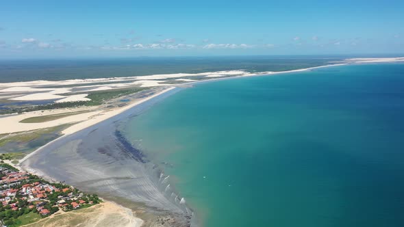 Jericoacoara Brazil. Tropical scenery for vacation travel at northeast Brazil.