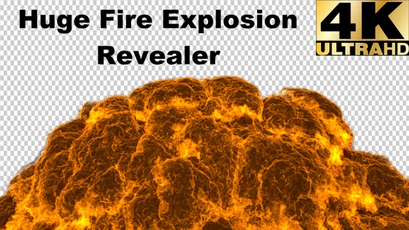 Huge Fire Explosion Revealer with Alpha (4K)