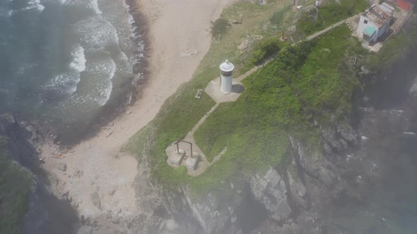 Aerial View of Nazimov Lighthouse on High Rocks