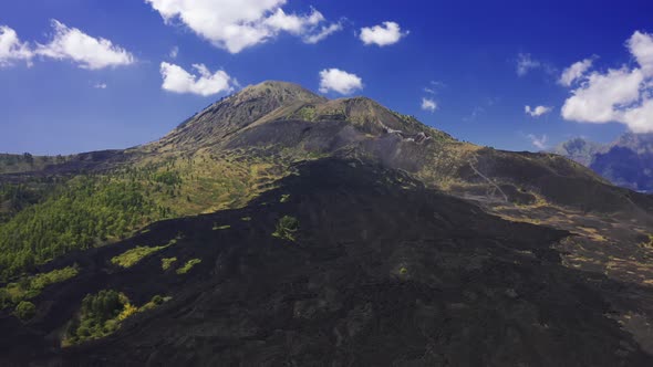 Landscape of Batur Volcano on Kintamani, Bali Island, Indonesia. Aerial View 