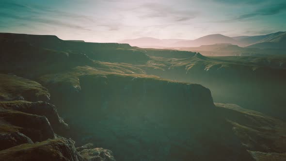 Typical Landscape of the Iceland Green Hills