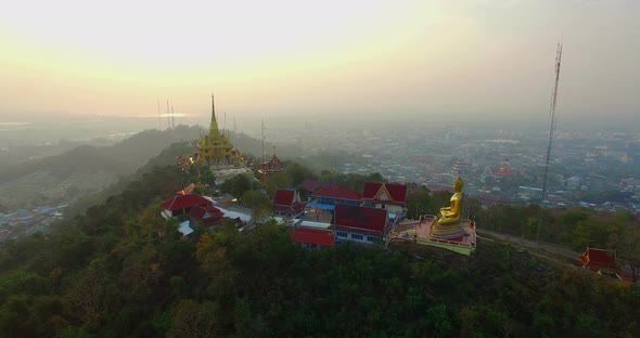 Golden Buddha On Kiriwong Temple