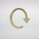 Golden Icon.  Arrow Clockwise Rotate Around it Axis on a White Studio Background. Seamless Loop. - VideoHive Item for Sale