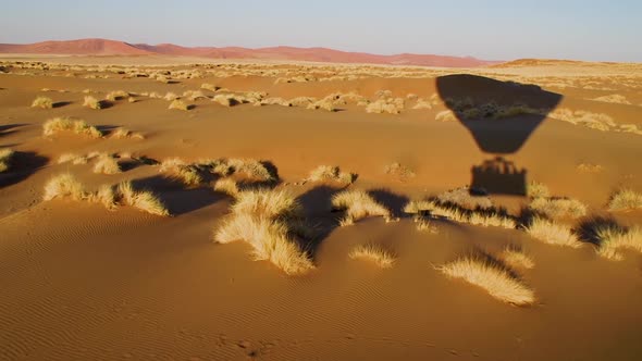 Flying Over the Desert in Namibia in A Hot Air Balloon