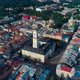 Aerial View Over The Church In Lviv City - VideoHive Item for Sale