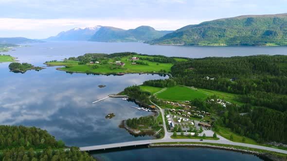 Aerial Footage Beautiful Nature Norway