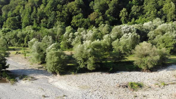 Majestic Aerial Flight Through Epic Landscape River