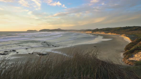 Calm Evening in Ocean Beach at Sunset