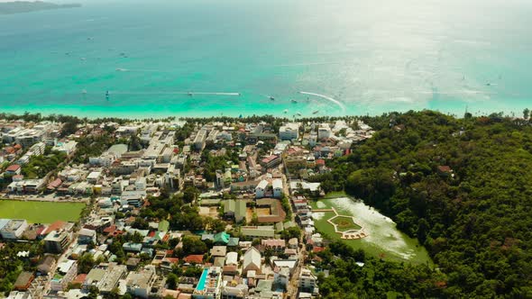 Boracay Island with White Sandy Beach, Philippines