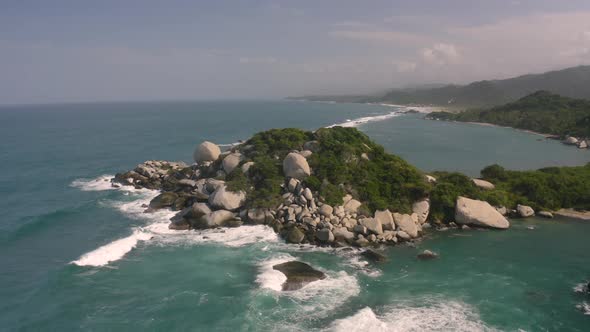 Aerial view of Playa del Cabo, Colombia.