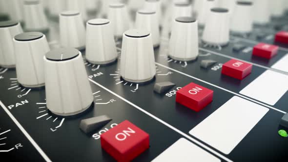 A closeup view of the infinite professional powermixer station. Loopable. HD