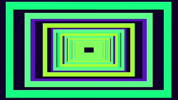 Beautiful Multicolored Rectangle Tunnel Background