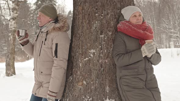 Senior Spouses Drinking Tea in Winter Park alt