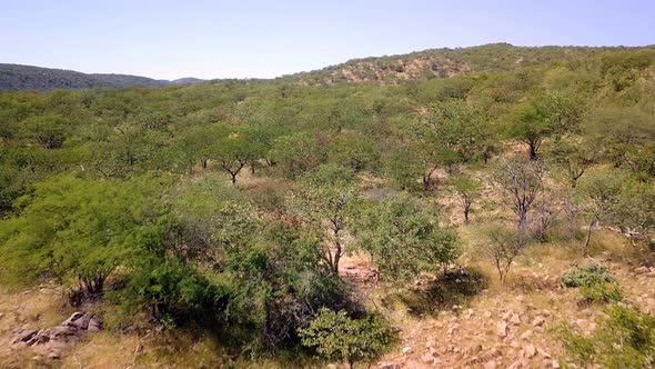 fly over northern Namibia landscape