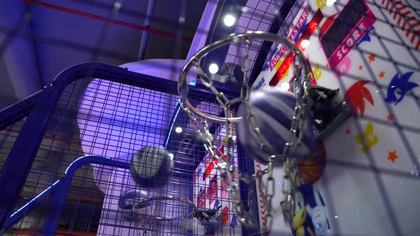 Basketball Hoop and Ball Shooting in the Arcade 4K