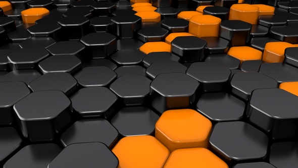 Black Hexagons Grid