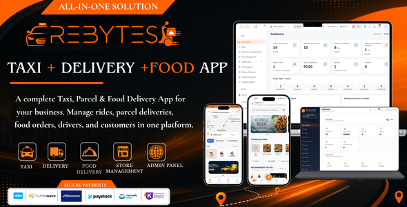 Rebytes | Taxi, Delivery & Food Delivery Platform
