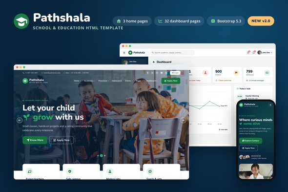 Pathshala - Responsive School Management Template