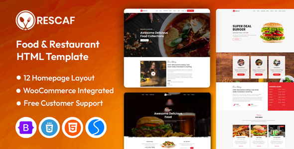 Rescaf - Fast Food & Restaurant HTML Template