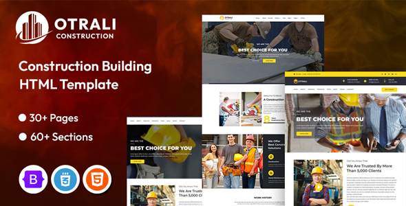 Ottrali - Construction HTML Template