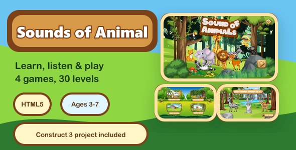Sounds of Animal | Educational Animal Sounds Game for Kids