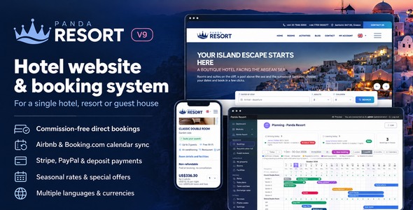 Panda Resort 9 - Booking CMS for a Single Hotel