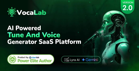 VocaLab - AI Powered Tune And Voice Generator SaaS Platform