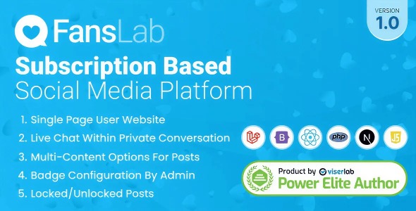 FansLab - Subscription Based Social Media Platform