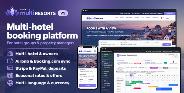 Panda Multi Resorts 9 - Hotel Booking System & CMS for Multiple Hotels