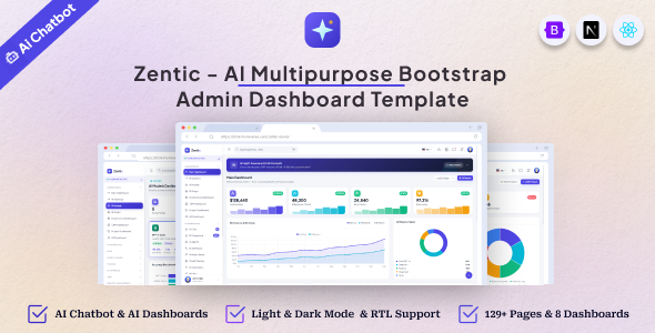 Zentic — AI Multipurpose Bootstrap 5 Admin Dashboard Template + RTL