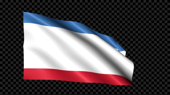 Crimea Flag Blowing In The Wind