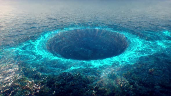 Blue Hole in the Ocean