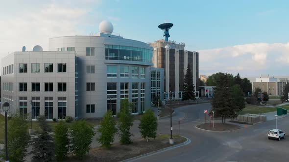 4K Drone Video of AK-Fairbanks-2022-University-Village on George Parks Highway Alaska Route 3 Near A