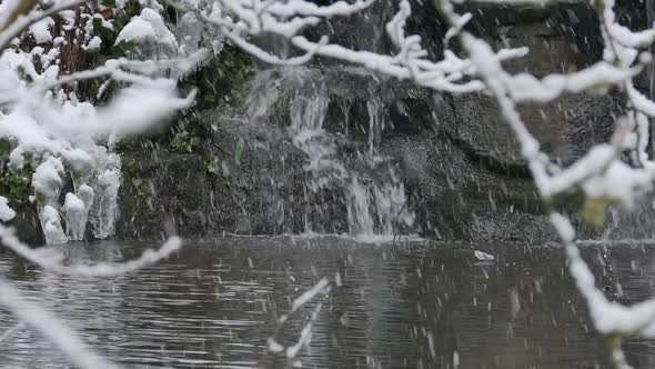 Waterfall In Snowfall II