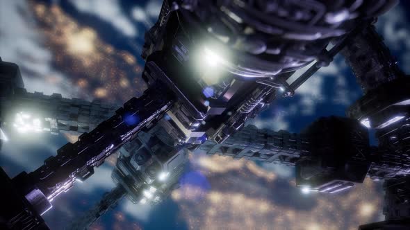 Earth and Outer Space Station Iss alt