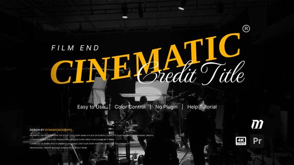 Cinematic Film End Credits Titles