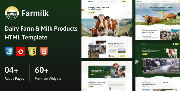 Farmilk – Dairy Farm & Milk HTML Template