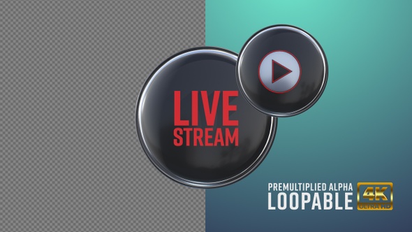 Live Stream Badge Looping with Alpha Channel