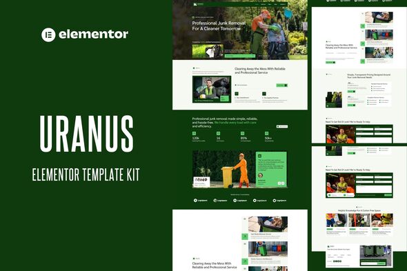 Uranus - Junk Removal Services Elementor Template Kit