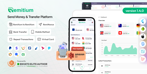 Remitium - All-in-One Send Money & Wallet App (Web + Mobile)
