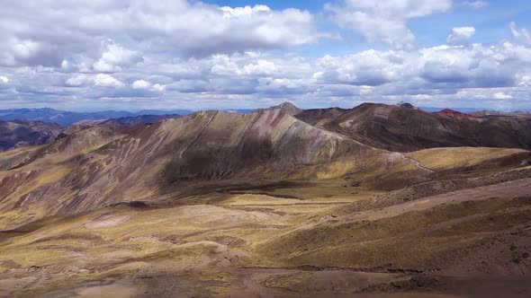 Palccoyo (Palcoyo) rainbow mountains, Cusco, Peru. Colorful landscape in the Andes. panoramic view