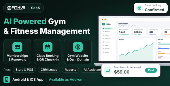FitHub SaaS - AI Powered Gym & Fitness Management System