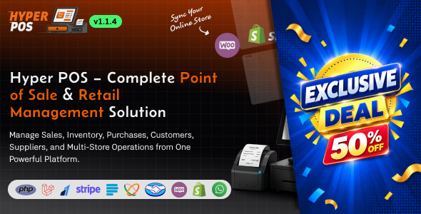 Hyper POS - Laravel Point of Sale, Inventory, ERP, Online & Offline POS, Invoicing, Accounting