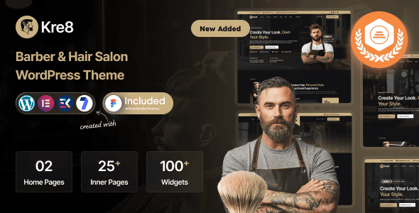 Kre8 | Barber & Hair Salon WordPress Theme