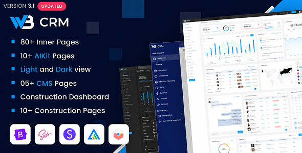 W3CRM - Bootstrap Admin Dashboard Template