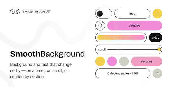 Smooth Background — JavaScript Color Transition Plugin