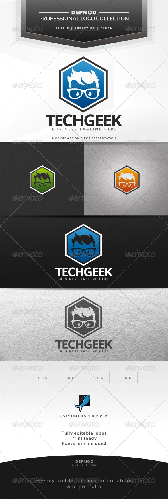 Tech Geek Logo