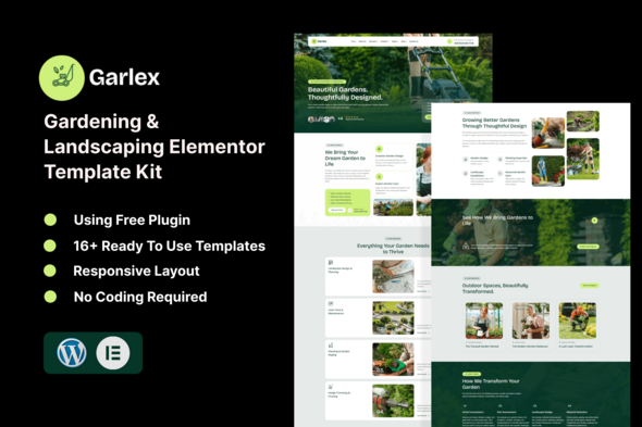 Garlex - Gardening & Landscaping Elementor Template Kit