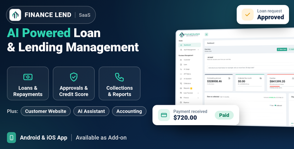 Finance Lend SaaS - AI Powered Loan & Lending Management System