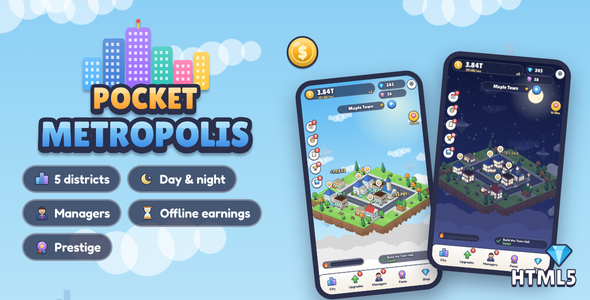 Pocket Metropolis - Idle City Builder (HTML5 Game)